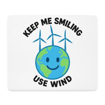 Une terre souriante grâce à l’énergie éolienne – pour un Z propre - Tapis de souris (format paysage) - blanc - Devant
