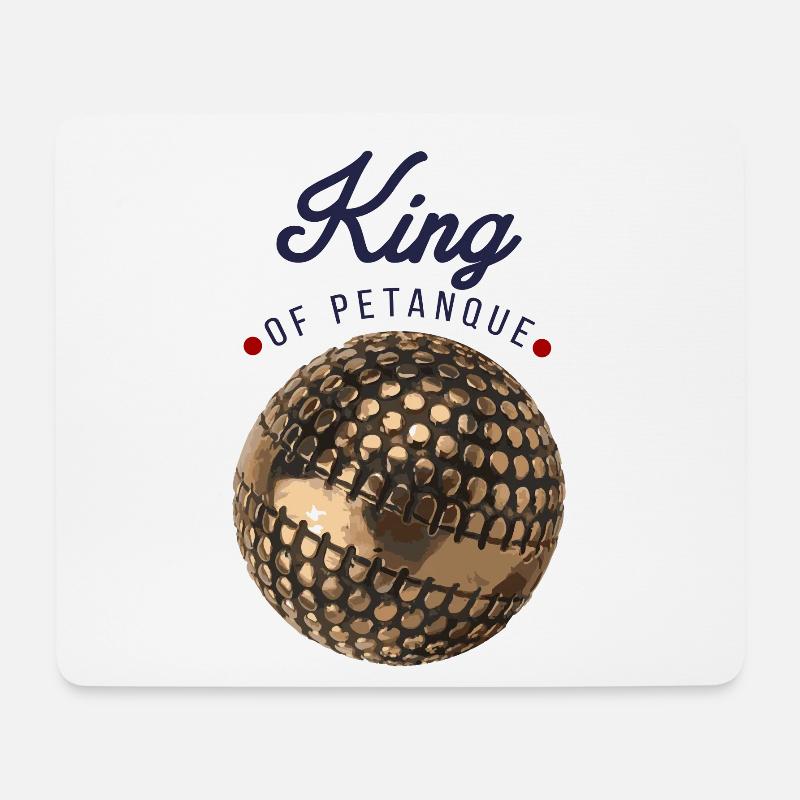 König des Boules - Mousepad (Querformat) - Weiß
