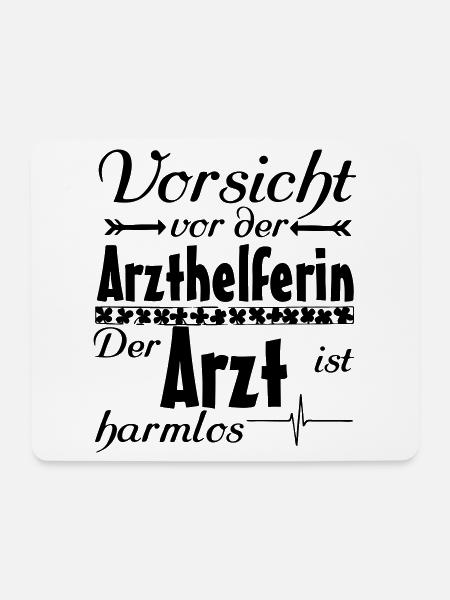 Arzthelferin vs Arzt Medizin Geschenk - Mousepad (Querformat) - Weiß