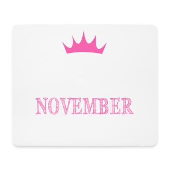 Reines nées en Novembre Anniversaire Naissance - Tapis de souris (format paysage) - blanc - Devant