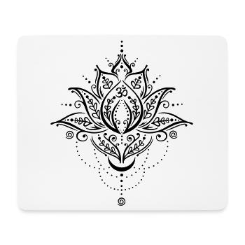 Lotus Lotusblume Mond Om Symbol Yoga - Mousepad (Querformat) - Weiß - Vorne