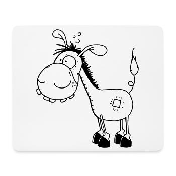 Esel - Langohresel - Eselchen - Mousepad (Querformat) - Weiß - Vorne