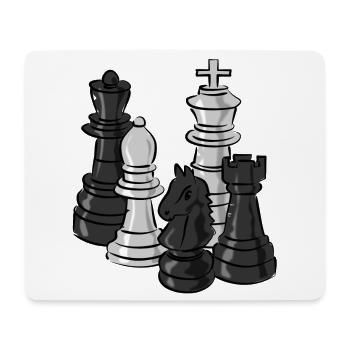 schach figuren sport - Mousepad (Querformat) - Weiß - Vorne