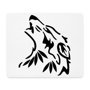 wolf - Mouse Pad (horizontal) - white - Front