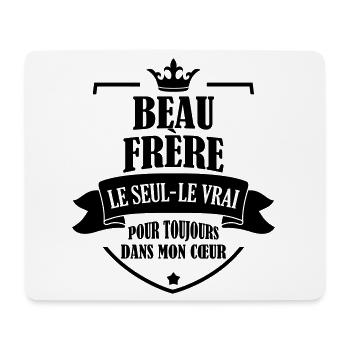 Belle Beau-Frère / Belle-Sœur / Beau Frere / Belle - Tapis de souris (format paysage) - blanc - Devant