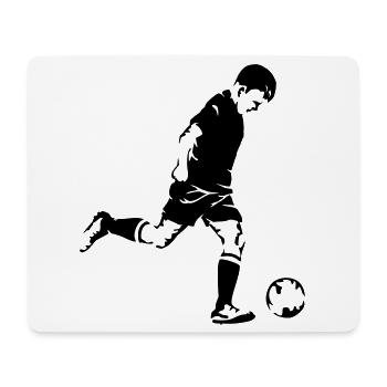 Fussballspieler Motiv - Mousepad (Querformat) - Weiß - Vorne
