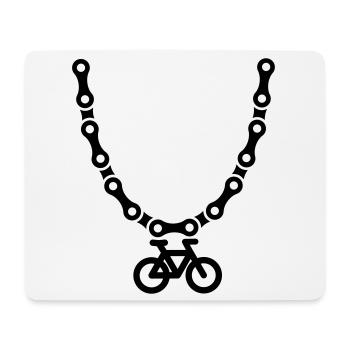 Mountain bike MTB necklace bicycle chain ATB - Mouse Pad (horizontal) - white - Front