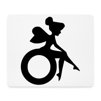 Image d’une fée en fauteuil roulant # - Tapis de souris (format paysage) - blanc - Devant