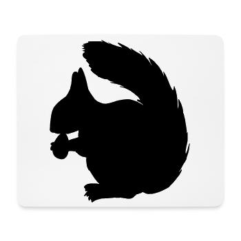 Squirrel with nut shadow figure - Mouse Pad (horizontal) - white - Front
