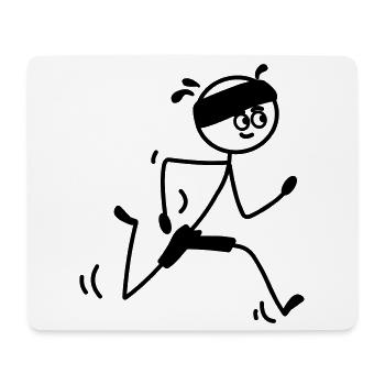 Läufer jung oder Mann mit Schweißband - Mousepad (Querformat) - Weiß - Vorne