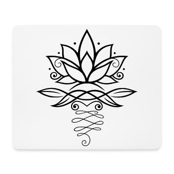 Lotus Lotusblüte Yoga - Mousepad (Querformat) - Weiß - Vorne