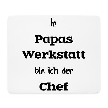 Papa Sohn Heimwerken Werkstatt Handwerk - Mousepad (Querformat) - Weiß - Vorne