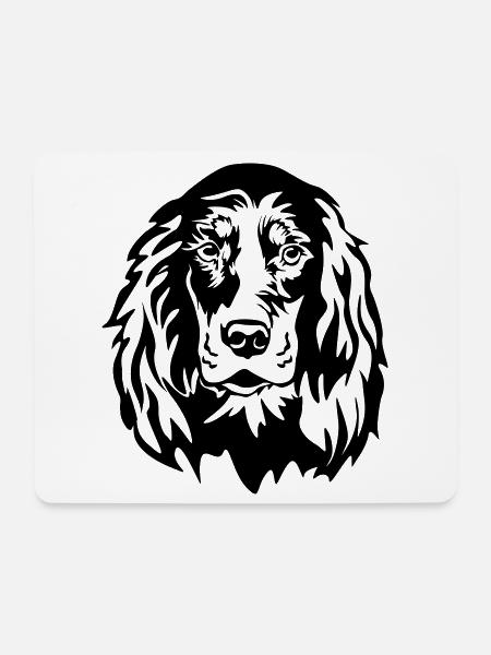 Gordon Setter Kopf - Mousepad (Querformat) - Weiß