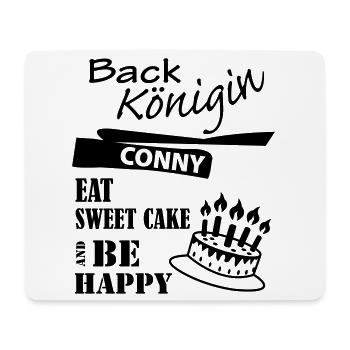 Backkönigin Conny - Mousepad (Querformat) - Weiß - Vorne