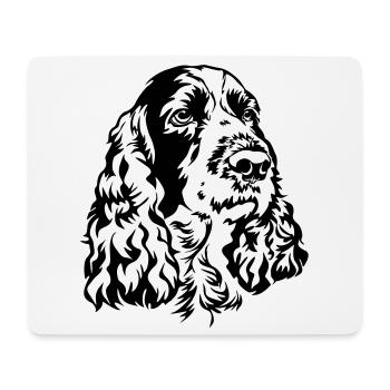 Springer anglais Tête d’épagne - Tapis de souris (format paysage) - blanc - Devant