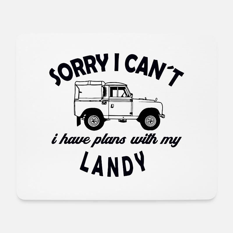 Defender Landy Sorry I cant - Mousepad (Querformat) - Weiß
