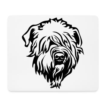 Tête de Terrier wheaten - Tapis de souris (format paysage) - blanc - Devant