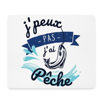 J'peux pas j'ai pêche - Tapis de souris (format paysage) - blanc - Devant