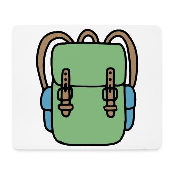 Rucksack in grün - Mousepad (Querformat) - Weiß - Vorne