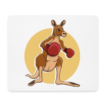 Känguru-Boxer - Mousepad (Querformat) - Weiß - Vorne