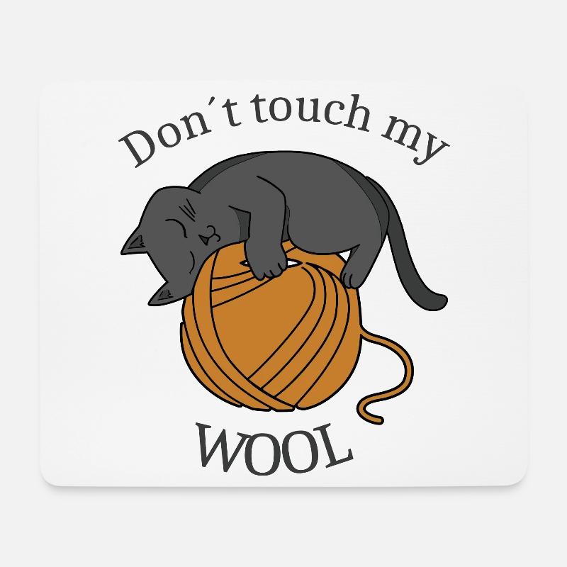 Fass meine Wolle nicht an - Mousepad (Querformat) - Weiß