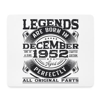 Born December 1952 70th birthday Legende Mann - Mouse Pad (horizontal) - white - Front