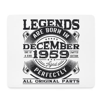 Born December 1959 63rd birthday Legend Mann - Mouse Pad (horizontal) - white - Front