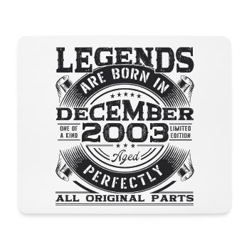December Born 2003 19th birthday Legend Man - Mouse Pad (horizontal) - white - Front
