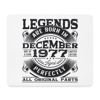 Dezember Jahrgang 1977 45. Geburtstag Legende Mann - Mousepad (Querformat) - Weiß - Vorne