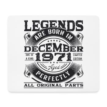 Né en décembre 1971 51ème anniversaire Legend Man - Tapis de souris (format paysage) - blanc - Devant
