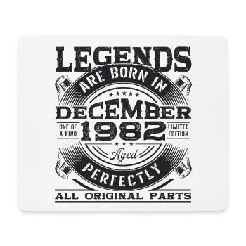 Décembre Né en 1982 40e anniversaire Legend Man - Tapis de souris (format paysage) - blanc - Devant