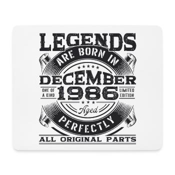 Décembre Né 1986 36ème anniversaire Legend Man - Tapis de souris (format paysage) - blanc - Devant