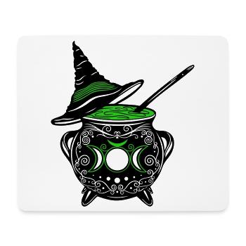 Hexenkessel Hexenhut Hexen Walpurgisnacht - Mousepad (Querformat) - Weiß - Vorne