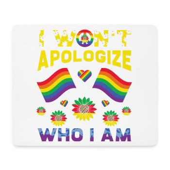 LGBT, arc-en-ciel, pride - Tapis de souris (format paysage) - blanc - Devant