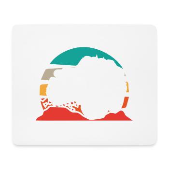 Jeeps Aventure Tout-terrain - Tapis de souris (format paysage) - blanc - Devant