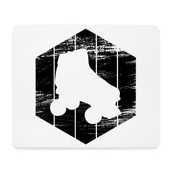 Dessin de patins à roulettes - Tapis de souris (format paysage) - blanc - Devant