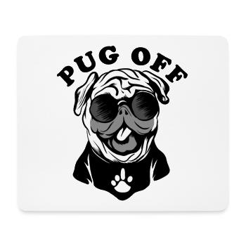 Mops AUS | Mops-Hund - Mousepad (Querformat) - Weiß - Vorne