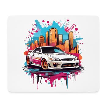 Tuning Auto, Sport automobile - Tapis de souris (format paysage) - blanc - Devant