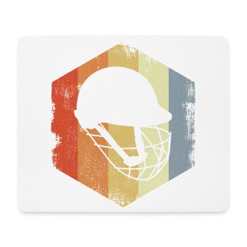 Vintage cricket helmet sketch - Mouse Pad (horizontal) - white - Front