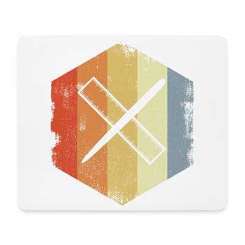Vintage Pen and Ruler - Mouse Pad (horizontal) - white - Front
