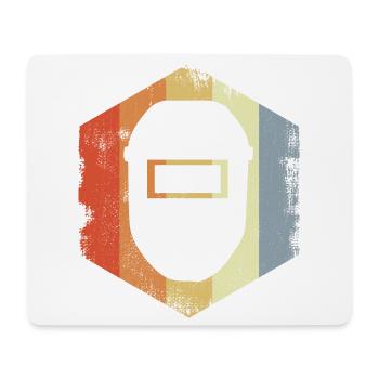 Welding helmet - Mouse Pad (horizontal) - white - Front