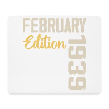 February 1939 Birthday February 1939 Retro - Mouse Pad (horizontal) - white - Front
