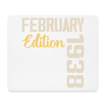 February 1938 Birthday February 1938 Retro - Mouse Pad (horizontal) - white - Front