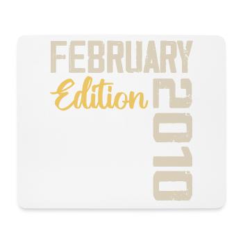 Februar 2010 Geburtstag Februar 2010 Retro - Mousepad (Querformat) - Weiß - Vorne