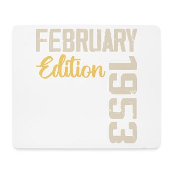 Februar 1953 Geburtstag Februar 1953 Retro - Mousepad (Querformat) - Weiß - Vorne
