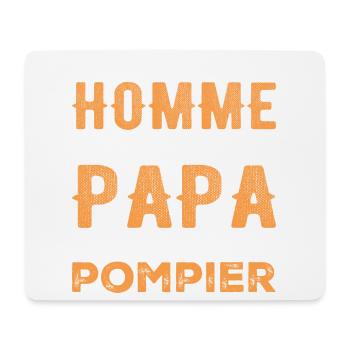 Ein echter Mann ist nur ein Vater und ein Feuerwehrmann - Mousepad (Querformat) - Weiß - Vorne