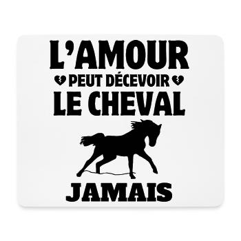 cheval, fan de cheval, cavalier - Tapis de souris (format paysage) - blanc - Devant