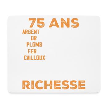 75 Years Anniversary Gift Funny 75 Years Gift - Mouse Pad (horizontal) - white - Front