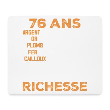 76 Years Old Funny Birthday Gift 76 Years Old Gift - Mouse Pad (horizontal) - white - Front