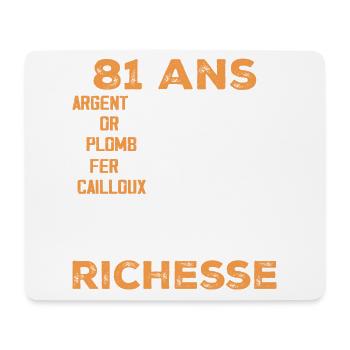 81 Jahre alt lustiges Geburtstagsgeschenk 81 Jahre altes Geschenk - Mousepad (Querformat) - Weiß - Vorne